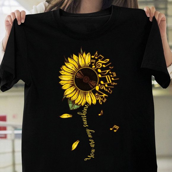Tops - You Are My Sunshine Music Note Shirt